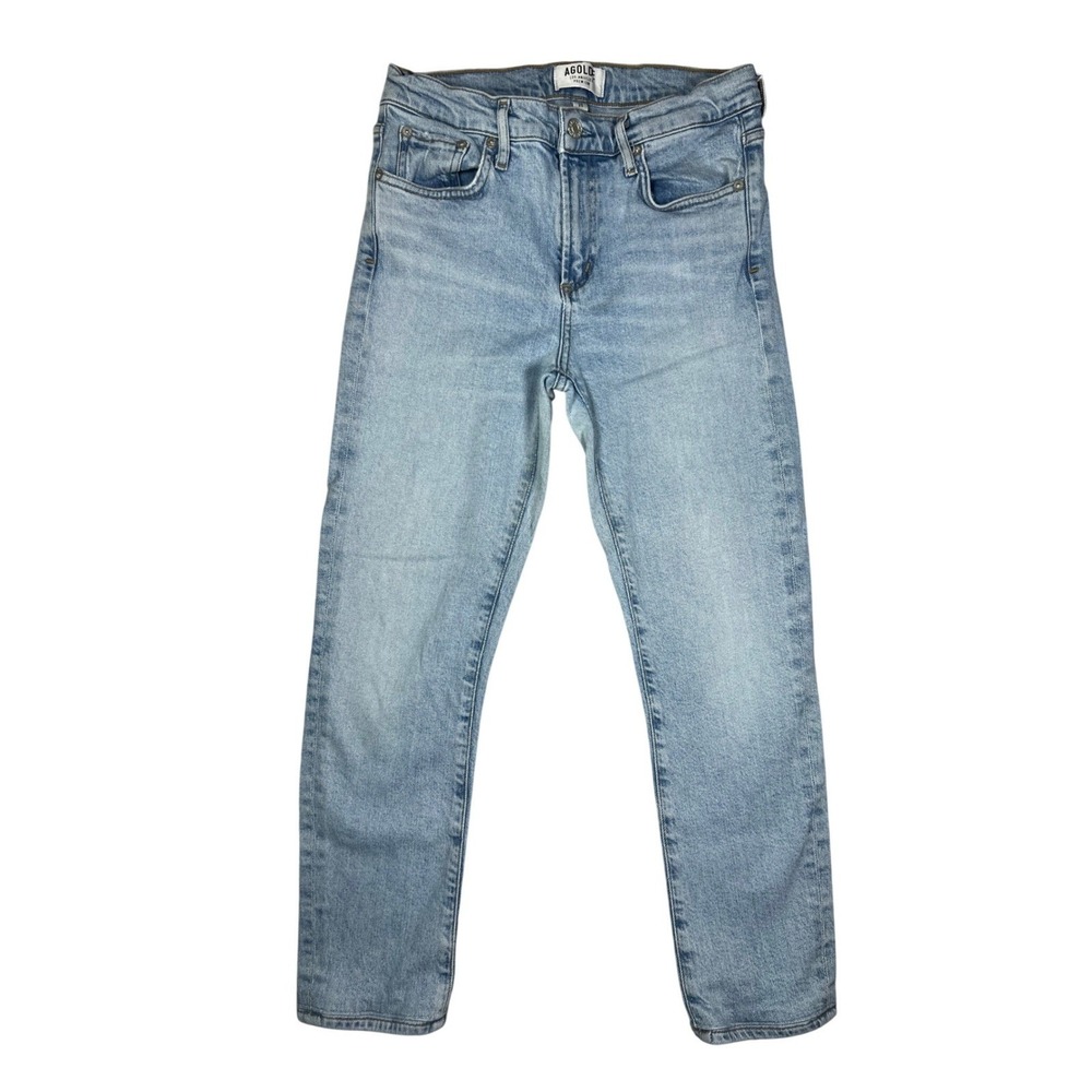 Agolde Toni Slim Straight Leg Jeans Light Indigo Blue A113B-3002 Womens 26